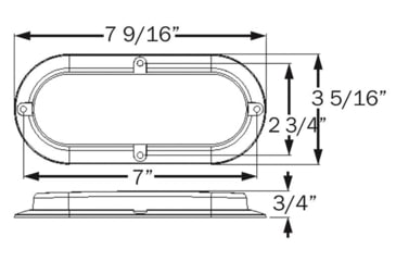 Image of Optronics Stop/Turn/Tail Light With Chrome Flange Cover, Red, STL73RK
