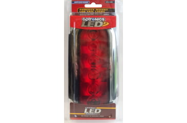 Image of Optronics Stop/Turn/Tail Light With Chrome Flange Cover, Red, STL73RK