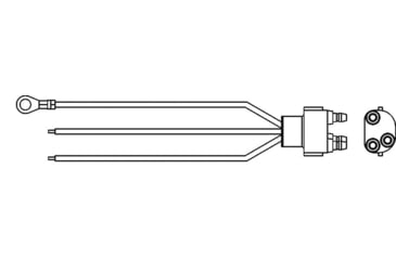 Image of Optronics Three Pin Pl 3 Straight Pigtail For Stop/Turn/Tail Lights, A45PB