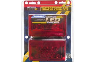 Image of Optronics Waterproof LED Trailer Light Kit With 25ft. Harness And License Plate Bracket, Red, TLL56RK