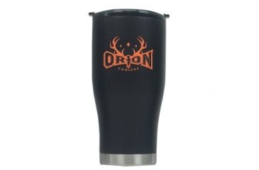 Image of Orion Coolers 27oz  Black Stainless Steel Tumbler Orange Logo 91278