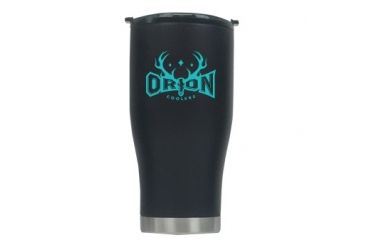 Image of Orion Coolers 27oz  Black Stainless Steel Tumbler Teal Logo 91279