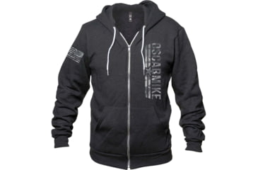 Image of Oscar Mike Oscar Mike Vertical Camo Logo T-Shirt - Mens, Charcoal, XL, U-OM-CHARC-03-0383-XL