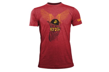 Image of Oscar Mike USMC First To Fight Tee, Heathered Red, Large, M-OM-HTRRED-01-0398-L