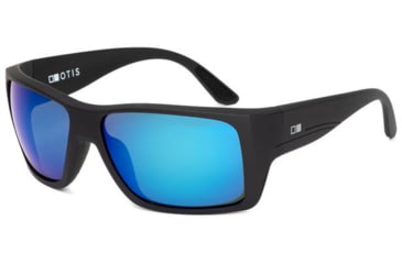 Image of OTIS COASTIN Sunglasses - Mens, Matte Black/Mirror Blue Polar, 61-16-129, 139-2101P