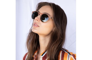 Image of OTIS OMAR X Sunglasses, Crystal Peach/Smokey Blue Polar, 52-23-140, 135-2101P