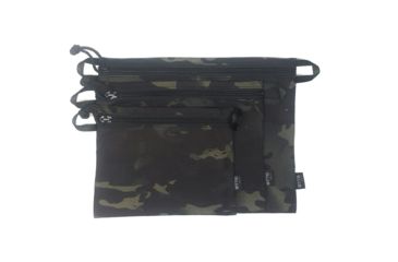 Image of OTTE Gear Utility Pouch Set, 1 x 8x6in, 1 x 10x7in, 1 x 12x9in, 500D, Multicam Black, One Size, U031238