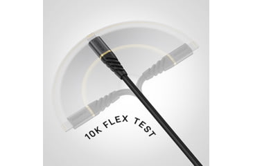 Image of OtterBox Lightning to USB-C Fast Charge Cable 2m, Black/Ash/Space Sand, 78-52655