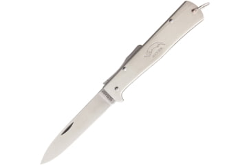 Image of OTTER-Messer Mercator Lockback Folding Pocket Folding Knife, 3.5in Satin Drop Point, Brushed SS Handle, Bail, 10-826 RG R