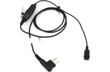 Image of OTTO Engineering One Wire Surveillance 2-Pin Connector Kit w/ In-Line Ergonomic PTT f/ Motorola, Black, E1-1W2MG131