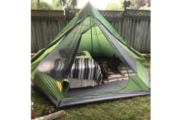 Image of Outbound 6-Person 2-Season Backyard Festival Tent w/ Carry Bag and Rainfly, Green, CTI3996508