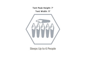 Image of Outbound 6-Person 2-Season Backyard Festival Tent w/ Carry Bag and Rainfly, Green, CTI3996508
