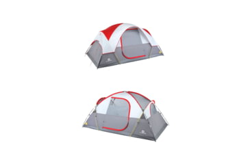 Image of Outbound 6-Person 3-Season Lightweight Dome Tent w/Carry Bag and Rainfly, Red, CTI0765451