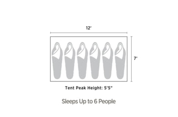 Image of Outbound 6-Person 3-Season Lightweight Dome Tent w/Carry Bag and Rainfly, Red, CTI0765451