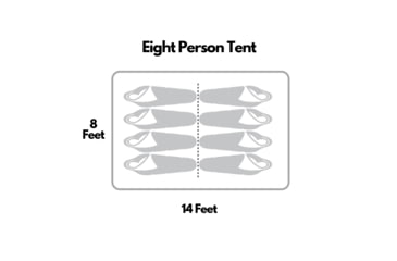 Image of Outbound 8-Person 3-Season 2-Room Lightweight Dome Tent w/ Carry Bag and Rainfly, Red, CTI0765454