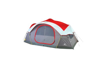Image of Outbound 8-Person 3-Season 2-Room Lightweight Dome Tent w/ Carry Bag and Rainfly, Red, CTI0765454