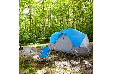 Image of Outbound 8-Person 3-Season Lightweight Dome Tent w/Carry Bag and Rainfly, Blue, CTI0765455
