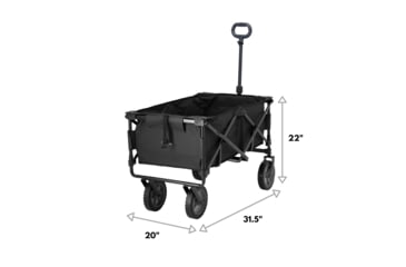 Image of Outbound Outdoor Collapsible Utility Wagon, 150 lb Capacity, Black, CTI0763211
