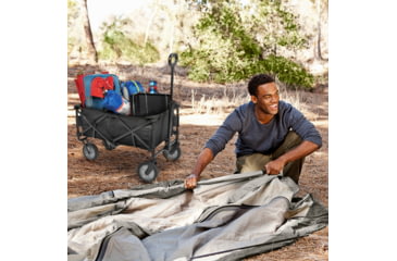Image of Outbound Outdoor Collapsible Utility Wagon, 150 lb Capacity, Black, CTI0763211