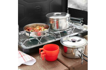 Image of Outbound Portable Propane Gas Camping Stove w/2 Burners, Black, CTI07658131