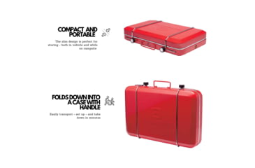 Image of Outbound Portable Propane Gas Camping Stove w/2 Burners, Red, CTI0765813