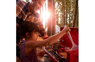 Image of Outbound Portable Propane Gas Camping Stove w/2 Burners, Red, CTI0765813