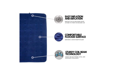 Image of Outbound Queen Lightweight Portable Flocked Air Mattress, CTI0765565