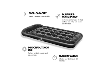 Image of Outbound Twin Air Mattress w/ Built-In Foot Pump and Pillow, CTI0765560