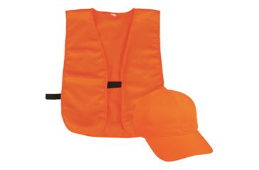 Image of Outdoor Cap Vest/Cap Combo Youth, Blaze Orange, BLZCPVY