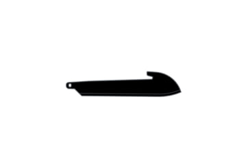 Image of Outdoor Edge Cutlery Replacement Blades, 3 in, 420J2 Stainless Steel, Black Oxide, Sheepsfoot, Plain Edge, 6-pack, RRSF30K6C