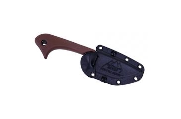 Image of Outdoor Edge Cutlery Le Duck Fixed Blade Knife,2.5in 8Cr14 Stainless Blade,Brown/Black Rubberized TPR Handle LD-10