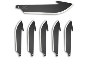 Image of Outdoor Edge Cutlery 2.2in Drop Point Black Blade Pack, Black Oxide, Drop Point Blades, 6 Pack, RR22K-6C