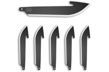Image of Outdoor Edge Cutlery 2.5in Drop Point Black Blade Pack, Black Oxide, Drop Point Blades, 6 Pack, RR25K-6C