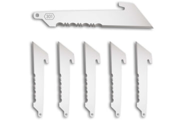 Image of Outdoor Edge Cutlery 3in Utility Serrated Black Blade Pack, 6 Blades, RRUS30-6C