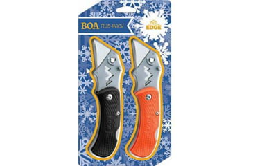 Image of Outdoor Edge Cutlery 2-Pack B.O.A Knives, 1in, Stainless Steel, Blsck/Orange Polymer Handle, P23BOBK2C