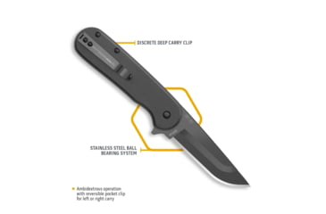 Image of Outdoor Edge Cutlery Razor VX3 Folding Knife, 3in, Black Japanese 420J2 Stainless Blade, Black G10 Handle, VX330AC