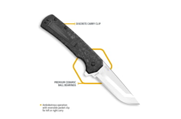 Image of Outdoor Edge Cutlery RAZORVX5 Carbon Fiber/G10, Stainless Flipper, Spring Assist, Ceramic Ball Bearing Knife, 3in, Carbon Fiber, VX530A-C