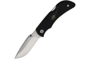 Image of Outdoor Edge Cutlery Pocket Lite Folding Knife, 4in Closed, 3in Satin Stainless Drop Point Blade, Black/Green G10 Handle, OEPL10B