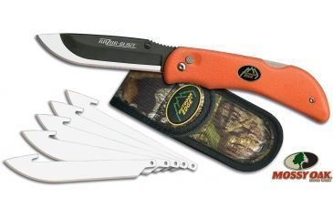 Image of Outdoor Edge Cutlery Razor-Blaze, Orange-6 Blades w/ Mossy Oak Sheath, One size RB-20