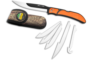 Image of Outdoor Edge Cutlery Razor-Bone Fixed Knife, 6-Blade Combo Set, 5in, Orange, Box, RBB-20