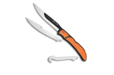 Image of Outdoor Edge Cutlery Razor Bone 6 Blade Folding Knife, 3.5 in, Stainless Steel, Fillet Blade, Orange Handle, adult, BHQ-114763