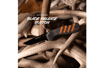 Image of Outdoor Edge Cutlery Razor HTX Folding Knife, 3.50in, 420J2 Stainless Steel, Drop Point Blade, Gray/Orange Handle, HTX35Y6C