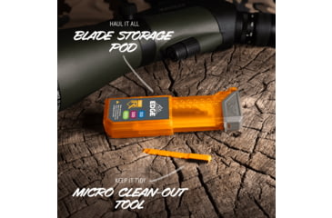 Image of Outdoor Edge Cutlery Razor HTX Folding Knife, 3.50in, 420J2 Stainless Steel, Drop Point Blade, Gray/Orange Handle, HTX35Y6C