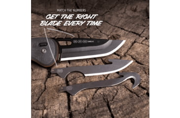 Image of Outdoor Edge Cutlery Razor HTX Folding Knife, 3in, 420J2 Stainless Steel, Drop Point Blade, Gray/Orange Handle, HTX30Y6C