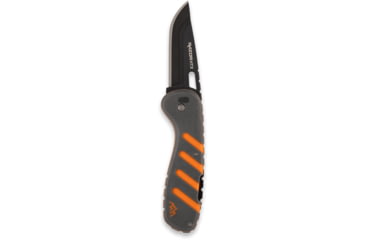 Image of Outdoor Edge Cutlery Razor HTX Folding Knife, 3in, 420J2 Stainless Steel, Drop Point Blade, Gray/Orange Handle, HTX30Y6C