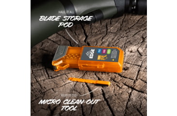 Image of Outdoor Edge Cutlery Razor HTX Folding Knife, 5in, 420J2 Stainless Steel, Gray/Orange Handle, HTX50Y6C