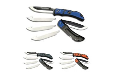 Image of Outdoor Edge Cutlery Razor Lite Edc Knife, w/ 4 - 3in Blades, Black/Blue, Black/Gray, Black/Orange
