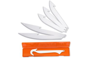 Image of Outdoor Edge Cutlery Razor-Safe Knife, 6-Blade Combo Set, Stainless Steel, 3 Drop Pt, 2 Bone, 1 Gut, RRC-6