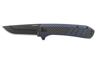Image of Outdoor Edge Cutlery RAZOR VX4 Folding Knife, 3in, Japanese 420J2 Stainless Steel, Drop Point Blade, G10, Carbon Fiber/Blue Handle, VX430CC
