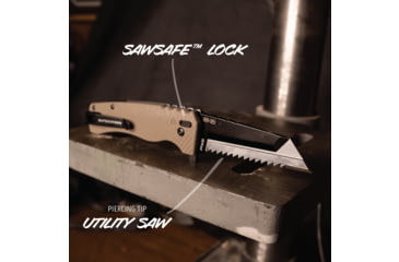 Image of Outdoor Edge Cutlery RAZOR XD1 Folding Knife, 3in, Japanese 420J2 Stainless Steel, Sheepsfoot/Utility Blade, Glass-Filled Nylon, Heavy Duty Tan Handle, XD130AC